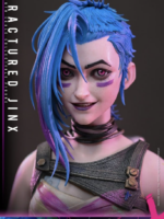 Hot Toys Arcane Action Figure 1/6 Fractured Jinx 28 cm Action figures League of Legends