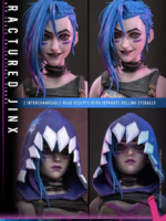Hot Toys Arcane Action Figure 1/6 Fractured Jinx 28 cm Action figures League of Legends