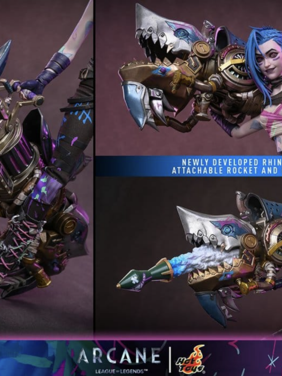 Hot Toys Arcane Action Figure 1/6 Fractured Jinx 28 cm Action figures League of Legends