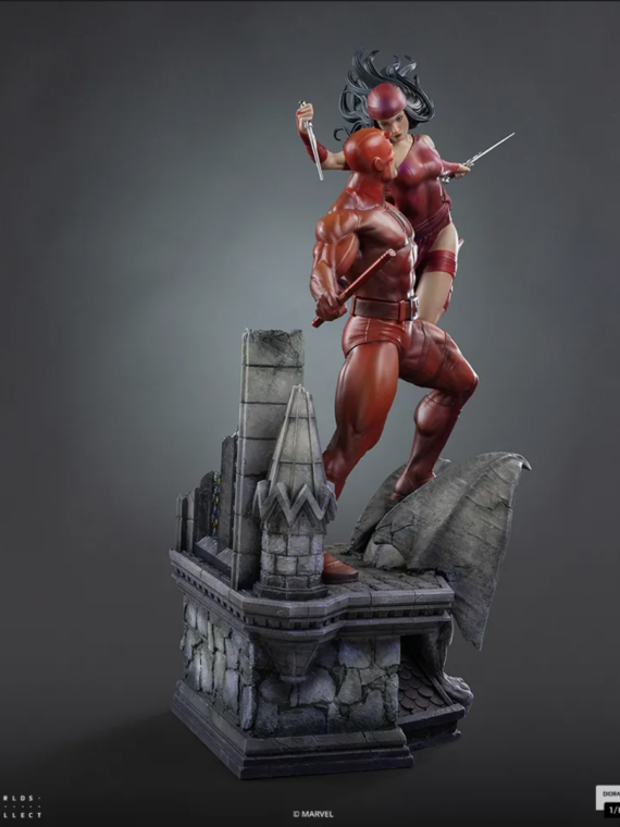 Iron Studios Daredevil And Elektra 1/6 Statue Diorama resina 52 cm
