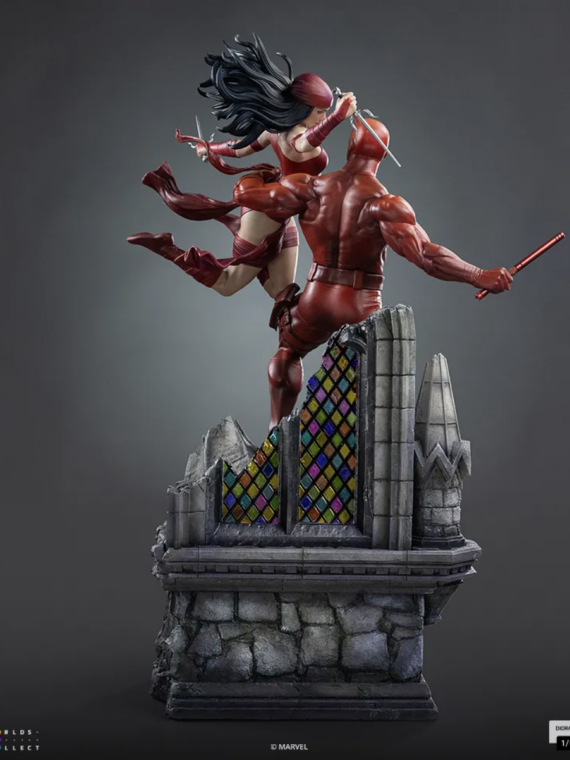 Iron Studios Daredevil And Elektra 1/6 Statue Diorama resina 52 cm