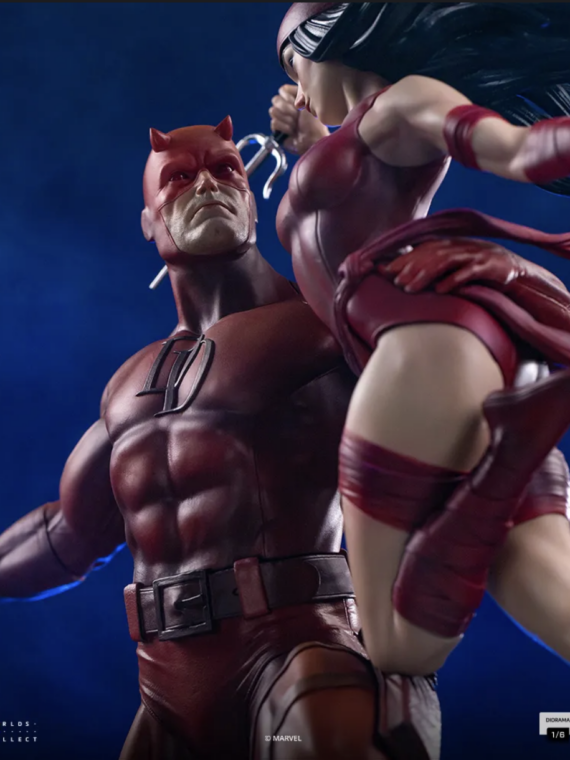 Iron Studios Daredevil And Elektra 1/6 Statue Diorama resina 52 cm