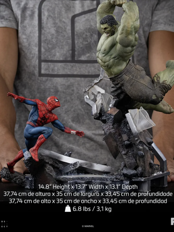 Iron Studios Spider-man: Brand New Day Spider-man Vs Hulk 1/10 Statue resina 38 cm